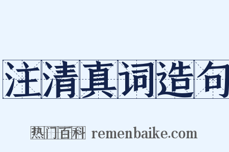 注清真词造句是什么意思的图片